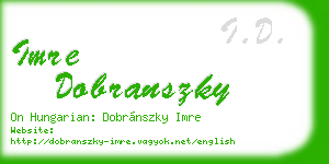 imre dobranszky business card